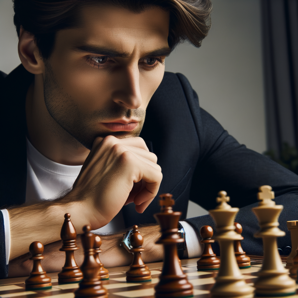 Chess master demonstrating endgame mastery and strategies for navigating complex chess positions, showcasing chess endgame complexity and strategy mastery.