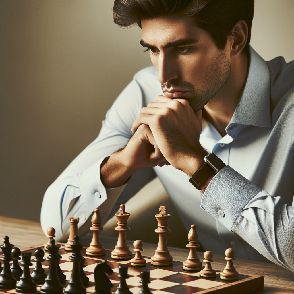 Exceptional chess player demonstrating chess mastery, advanced techniques, and strategic thinking for game improvement