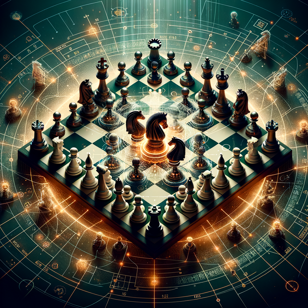 High-resolution image showcasing advanced chess strategies with Anti-Alekhine tactics mid-game, demonstrating chess warfare techniques for dominating chess games, serving as an Anti-Alekhine chess guide.