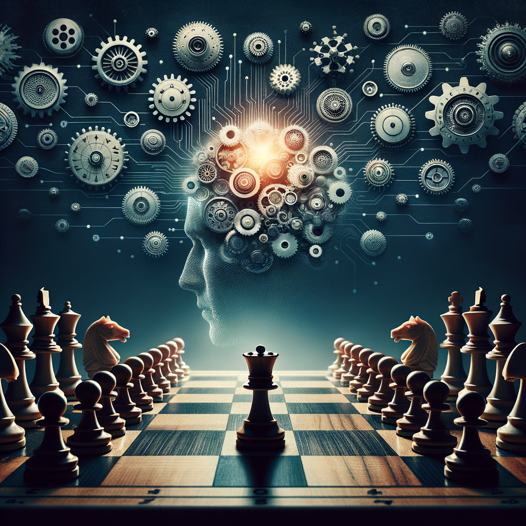 Strategic chessboard illustrating mental strategies in chess, highlighting the psychology behind winning chess moves and the connection between chess and mental skills.