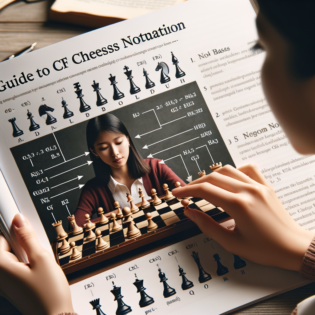 Beginner learning chess notation basics from a clear and informative Chess Notation Guide, providing an introduction to understanding chess notation for beginners.